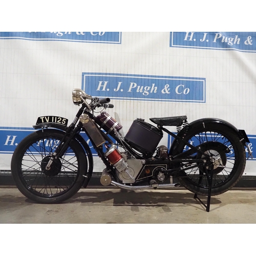 836 - Scott Super Squirrell, 500cc motorcycle, 1930. Will need recommissioning as has been dry stored, ran... 