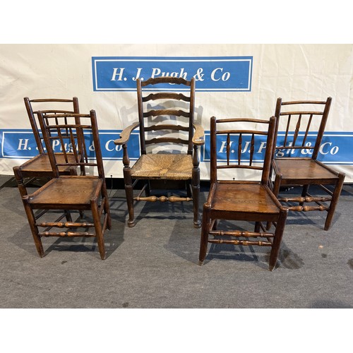 507 - Harlequin set of clisset style chairs