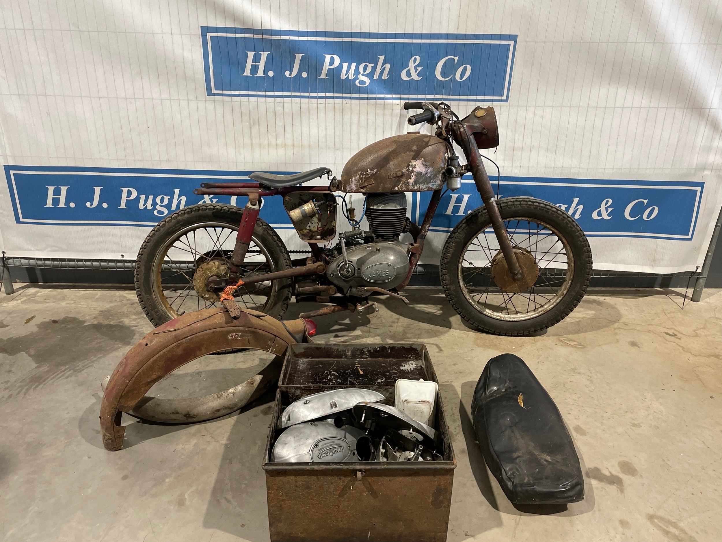 James Colonel 225cc motorcycle project. 1957. Frame No 57K12101. No docs