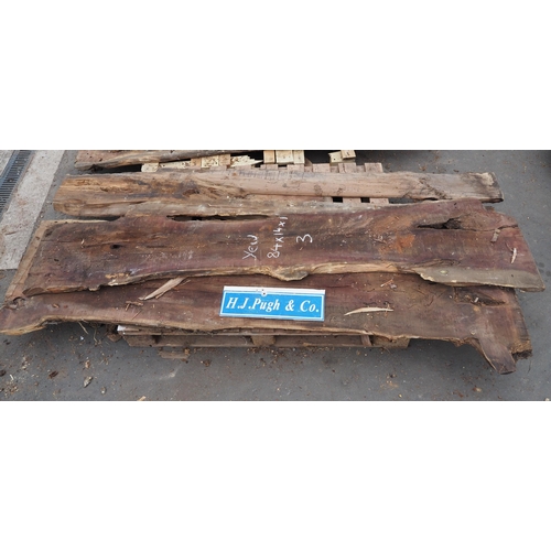 133 - Yew boards 84 x 14 x 1 - 3