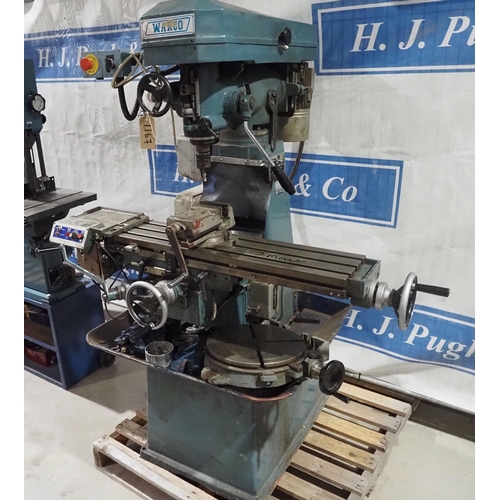 366 - Warco turret milling machine, single phase