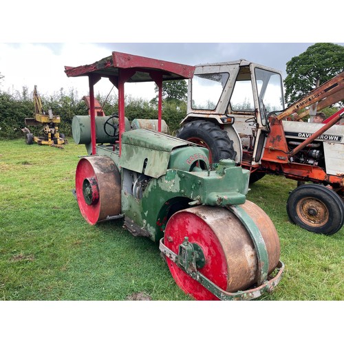 188 - Greens road roller. Twin cylinder engine