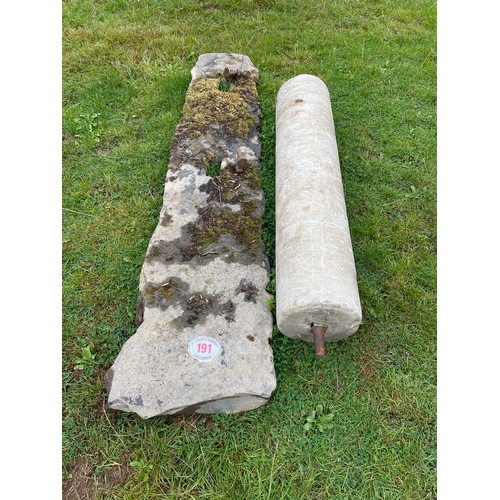 191 - Stone post and roll