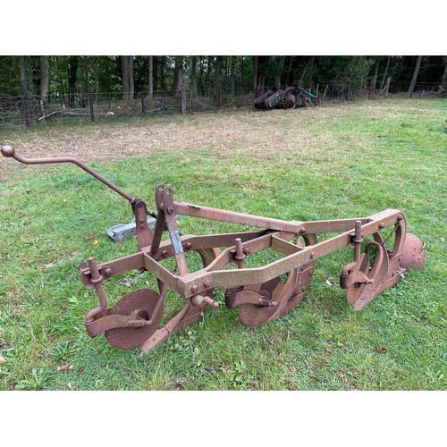 196 - Ferguson 3 furrow plough. Badged