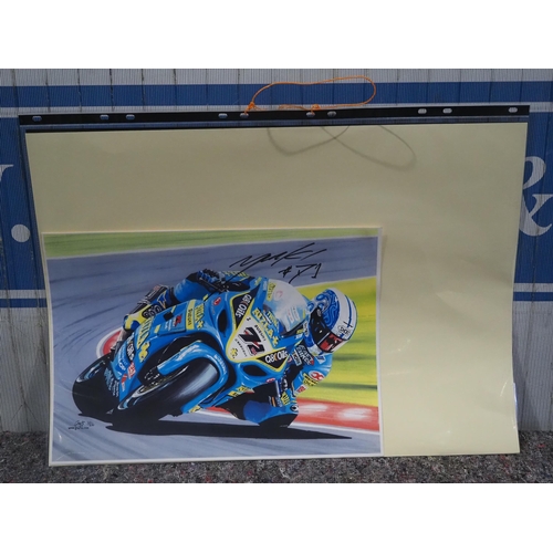 101C - Moto GP signed print by 'Gruft'. No. 30/350