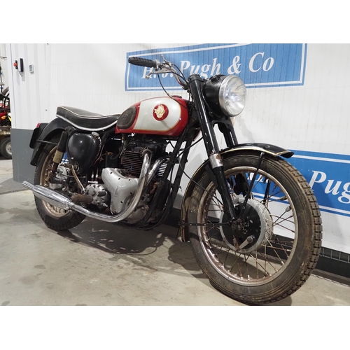 749A - BSA A10 650 motorcycle. 1959. Ran well when last used. Reg. 218 XVW. V5