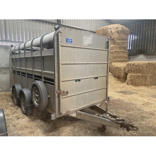 117 - Ifor Williams 12ft livestock trailer with decks and partition gate