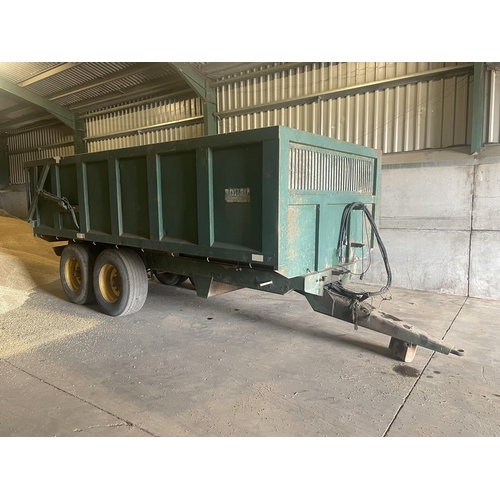 118 - Bailey 12 ton tandem axle root and grain trailer, hydraulic tail gate