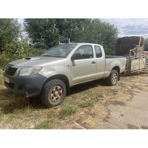 123 - Toyota Hilux work cab pickup, 140,000 miles, MOT Feb 23. Reg. DA63 VGE