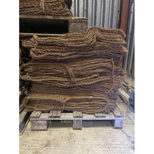 67 - Pallet of coir sacks, used for drying sage