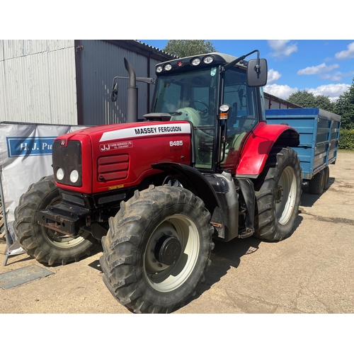 97 - Massey Ferguson 6485 Dynashift tractor, 3480 hours, one owner, very tidy. Reg. VX54 EOZ