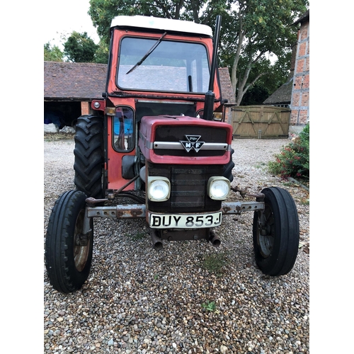 98 - Massey Ferguson 135 tractor. Reg. DUY 853J