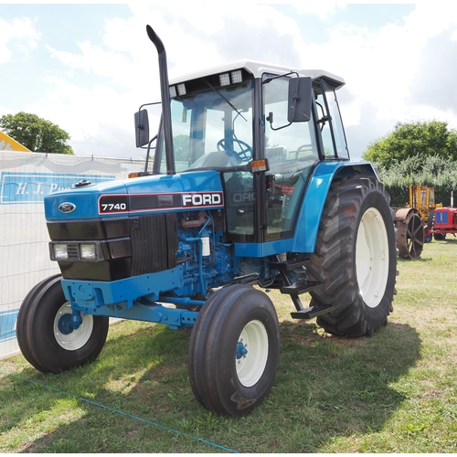 345 - Ford 7740 tractor. 2WD. Reg K42 WFX. V5