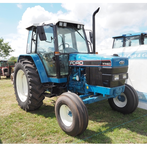 345 - Ford 7740 tractor. 2WD. Reg K42 WFX. V5