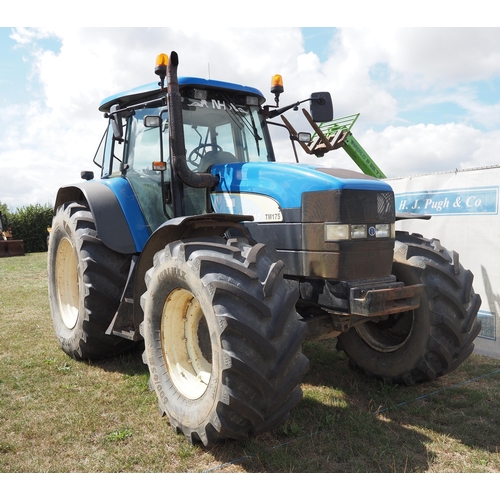 349 - New Holland TM175 tractor. Runs and drives. Reg DX06 UAL. V5