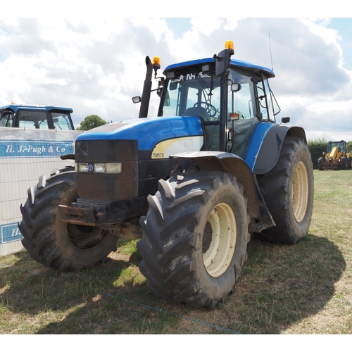 349 - New Holland TM175 tractor. Runs and drives. Reg DX06 UAL. V5