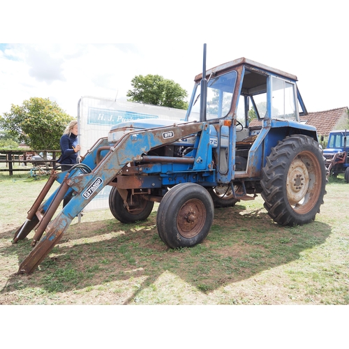 374 - Leyland 272 tractor. c/w Loader. SN-15024Z. Reg TEG815S. Runs. Breaks need attention. V5 Applied for