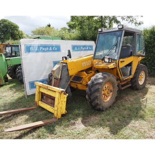 390 - Matbro TS270 Telehandler. 1995. Runs. 9388 hours recorded. Reg M165 YUM. V5 Applied for