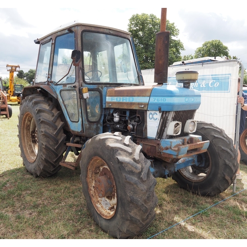 403 - Ford 7610 4WD tractor. SN- 16943. Runs. Reg B579 TFJ. V5