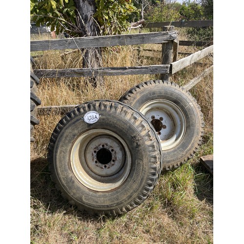 103A - Pair of implement wheels and tyres 11.5/80-15.3