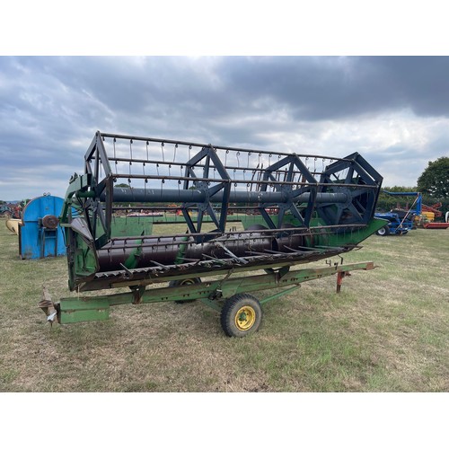 184 - John Deere 1055 combine. c/w 12ft header and trolley. Used this season. Reg J58 GPX. V5