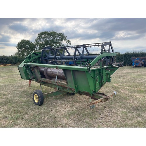 184 - John Deere 1055 combine. c/w 12ft header and trolley. Used this season. Reg J58 GPX. V5