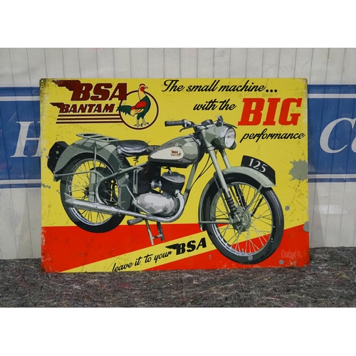 1505 - Tin sign - BSA Bantam, 28