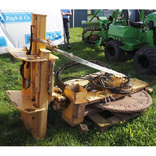 1973 - Vermeer wheeled trencher with blade and road cutting attachment and spare chain. refurbished, good w... 