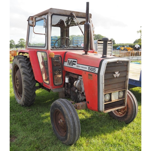 1982 - Massey Ferguson 565 tractor. 8800 hours. Runs and drives. Tidy. One previous owner. Reg. PCL 376R