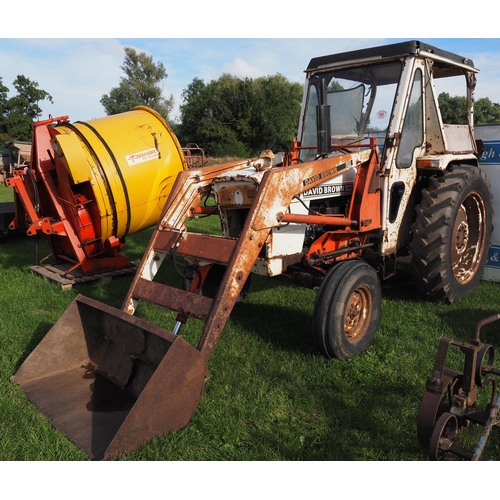 1986 - David Brown 995 tractor with loader. Showing 2555 hours. Runs and drives. V5