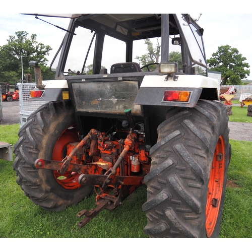 2043 - David Brown 1490 tractor with David Brown loader. Runs and drives. Showing 4805 hours. Logbook, WYA ... 