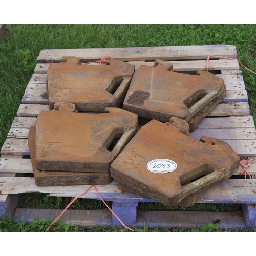 2083 - 8- Massey Ferguson 45kg wafer weights