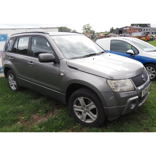 2251 - Suzuki Grand Vitara. Runs and drives. 130000 miles. MOT 7/10/22. Reg. YC06 AUR. Key in office. V5 ap... 