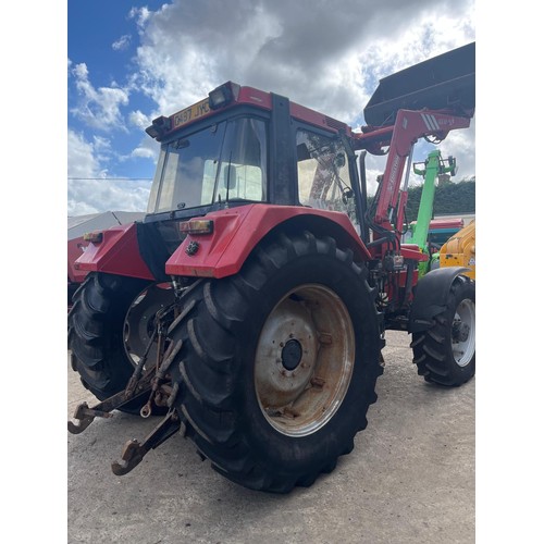 438 - Case International 1056 tractor with Chilton loader. Runs.  Reg G487 JYC