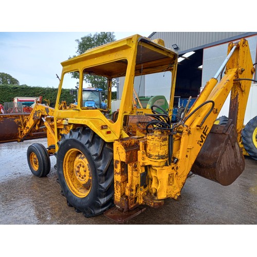 398 - Massey Ferguson 50 Loader with back actor. Runs