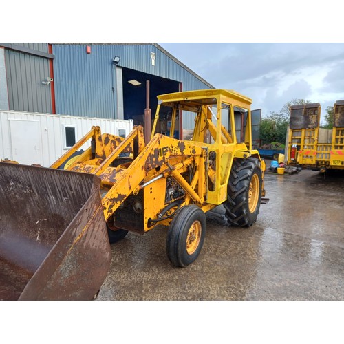 398 - Massey Ferguson 50 Loader with back actor. Runs