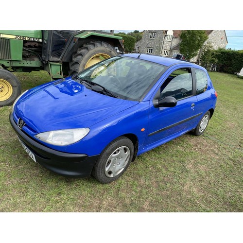 431A - Peugeot 206 3 door hatchback. Runs. 51000 miles. No MOT. Reg S373 DTA.