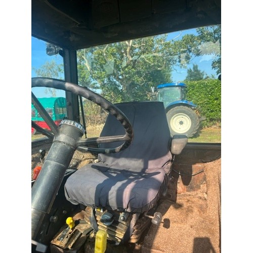 448 - John Deere 2650 tractor. Runs. Good rear tyres. 13694 hours showing. Reg F144 GAM. V5