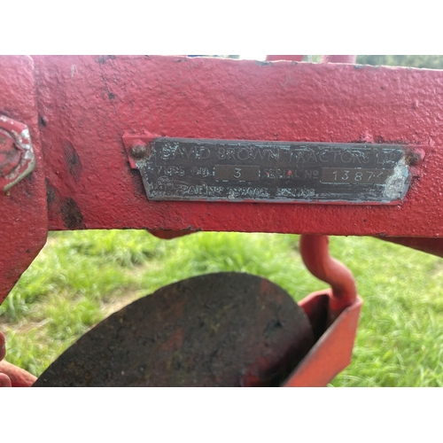 103 - David Brown single furrow deep digger plough, type 3, s/n 13874, with badge