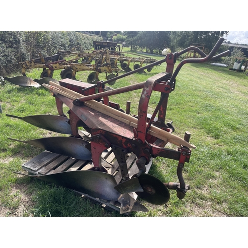 106 - David Brown 3 furrow plough, type CM3, s/n 12110, with badge