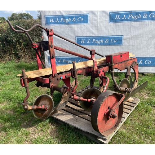 106 - David Brown 3 furrow plough, type CM3, s/n 12110, with badge