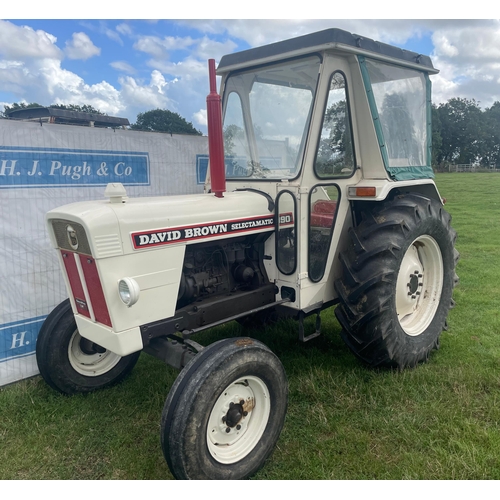 122 - David Brown selectamatic 990 tractor. Runs & drives, showing 2978 hours, fitted with rare livedrive ... 