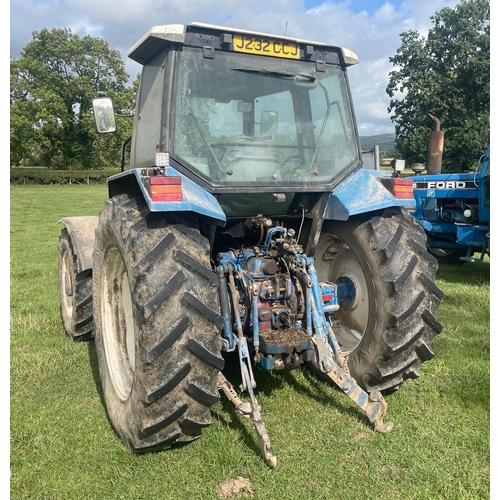 125 - Ford 8240 Powerstar SLE tractor. Runs & drives, showing 3577 hours but clock is not currently workin... 