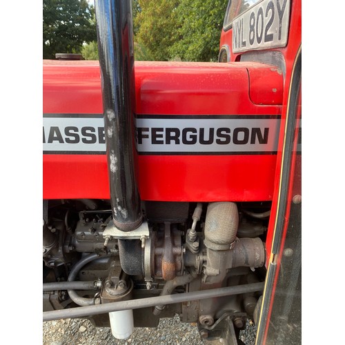 802 - Massey Ferguson 240 tractor 1982. Pre-production model with factory fitted turbo. 3933 hours. New ty... 