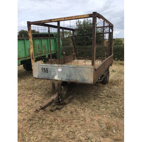 134 - Single axle 10ft tipping trailer