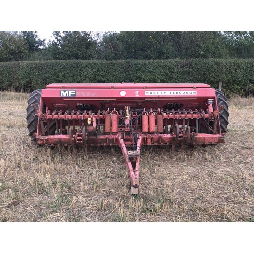 148 - Massey Ferguson 30 seed drill, with small seed attachment, needs some repair