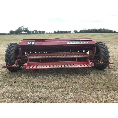 148 - Massey Ferguson 30 seed drill, with small seed attachment, needs some repair