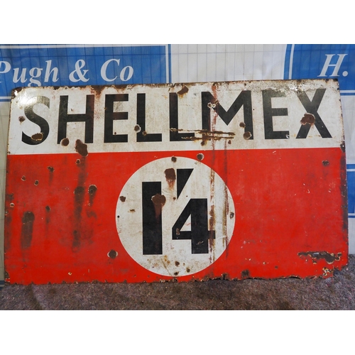 43 - Enamel sign - Shellmex 1'4 36” x 60”