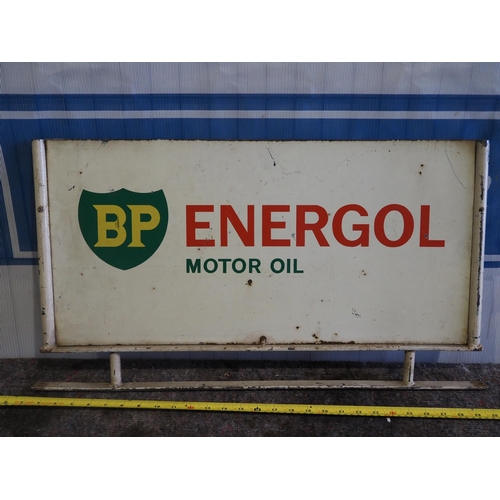 67 - BP Energol double sided motor oil sign 15½