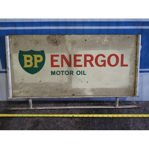67 - BP Energol double sided motor oil sign 15½